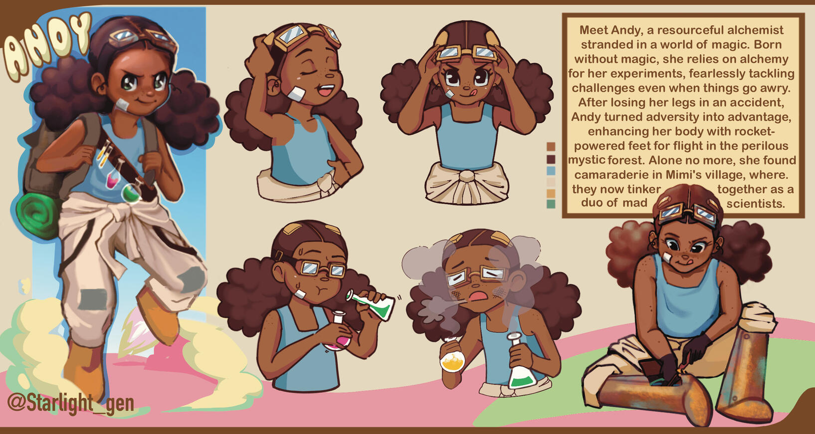 Andy character ref sheet